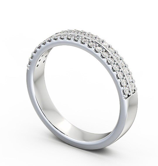 Half Eternity Round Diamond Double Channel Ring 18K White Gold HE24_WG_THUMB1 