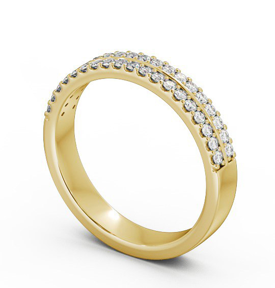 Half Eternity Round Diamond Double Channel Ring 18K Yellow Gold HE24_YG_THUMB1