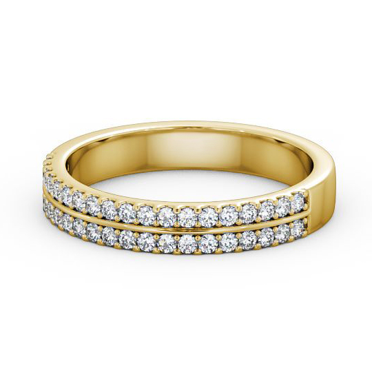Valence Half Eternity Ring Round Diamond Double Row HE24_YG_THUMB2 