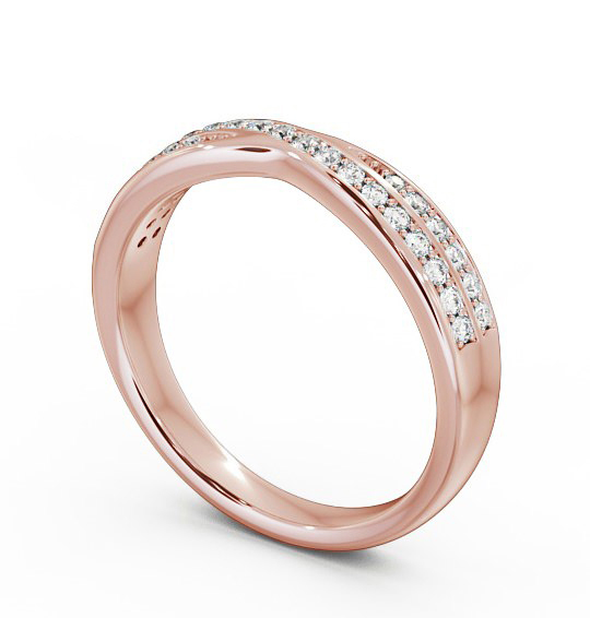 Half Eternity 0.18ct Round Diamond Pinched Style Ring 9K Rose Gold HE25_RG_THUMB1 