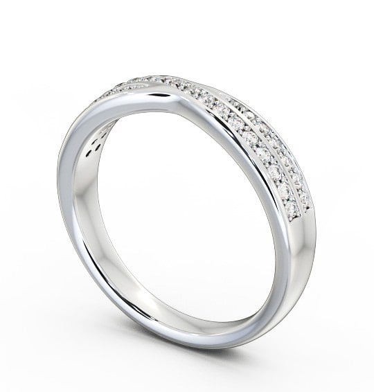  Half Eternity 0.18ct Round Diamond Ring Platinum - Willow HE25_WG_THUMB1 