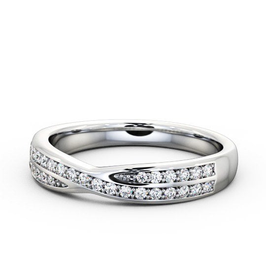  Half Eternity 0.18ct Round Diamond Ring Platinum - Willow HE25_WG_THUMB2 