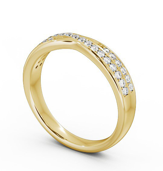  Half Eternity 0.18ct Round Diamond Ring 18K Yellow Gold - Willow HE25_YG_THUMB1 