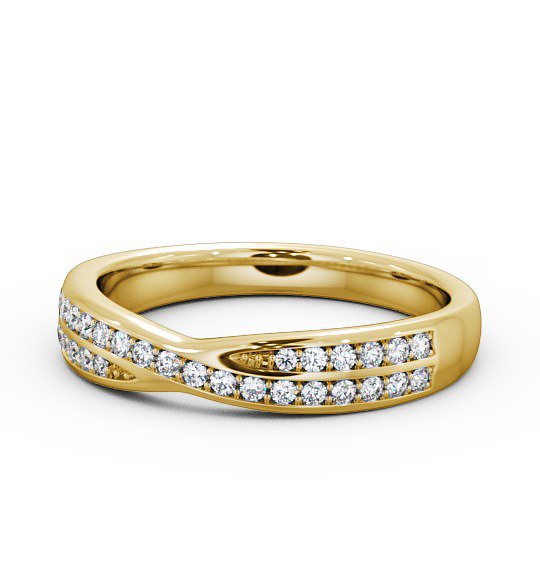 Half Eternity 0.18ct Round Diamond Ring 18K Yellow Gold - Willow HE25_YG_THUMB2 