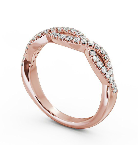 Half Eternity 0.24ct Round Diamond Crossover Style Ring 18K Rose Gold HE26_RG_THUMB1 