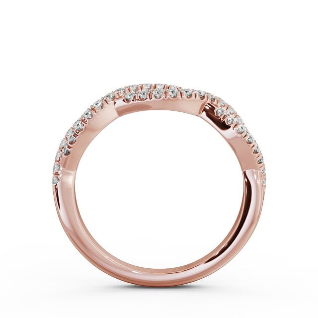 Half Eternity 0.24ct Round Diamond Ring 9K Rose Gold - Cemile HE26_RG_UP