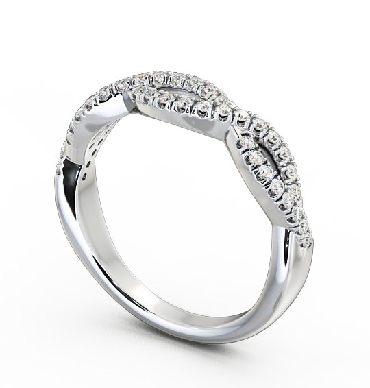 Half Eternity 0.24ct Round Diamond Ring Platinum - Cemile HE26_WG_THUMB1