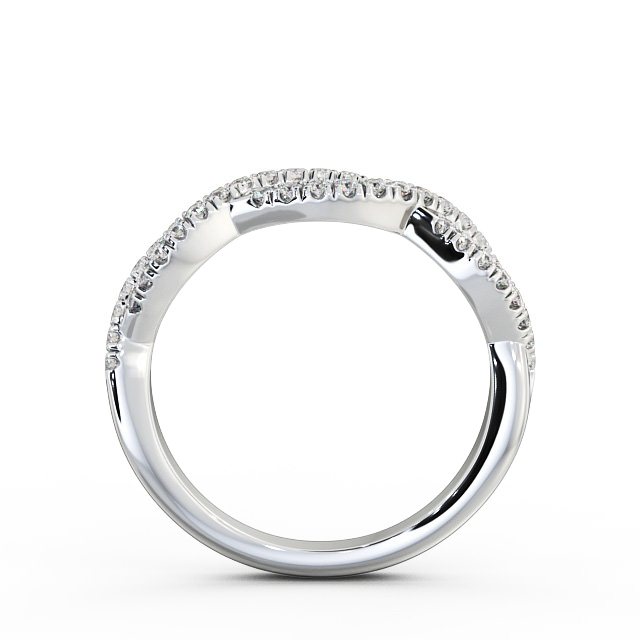 Half Eternity 0.24ct Round Diamond Ring 9K White Gold - Cemile HE26_WG_UP