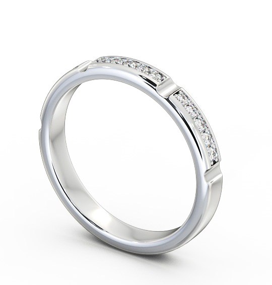 Half Eternity Round Diamond Pave Channel Set Ring Palladium HE28_WG_THUMB1