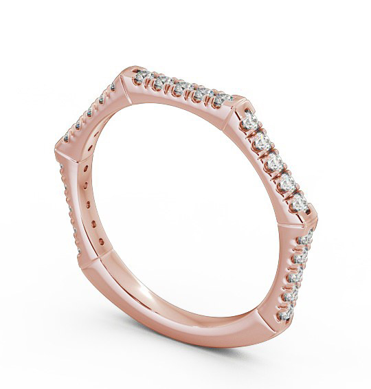 Half Eternity Round Diamond Angular Design Ring 18K Rose Gold HE29_RG_THUMB1 