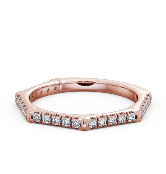 Half Eternity Round Diamond Angular Design Ring 18K Rose Gold HE29_RG_THUMB2 