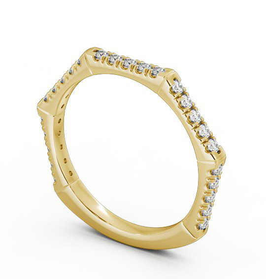 Half Eternity Round Diamond Angular Design Ring 18K Yellow Gold HE29_YG_THUMB1