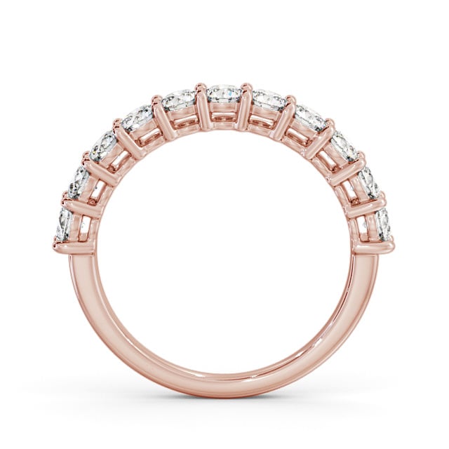 Half Eternity Round Diamond Ring 9K Rose Gold - Aldington HE2_RG_UP