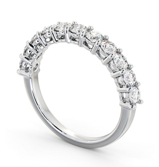 Half Eternity Round Diamond Prong Set Ring 9K White Gold HE2_WG_THUMB1 