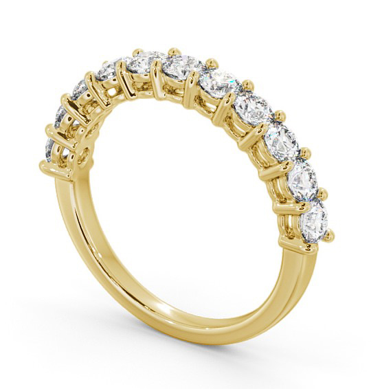 Half Eternity Round Diamond Prong Set Ring 18K Yellow Gold HE2_YG_THUMB1 