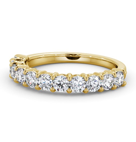 Half Eternity Round Diamond Prong Set Ring 18K Yellow Gold HE2_YG_THUMB2 