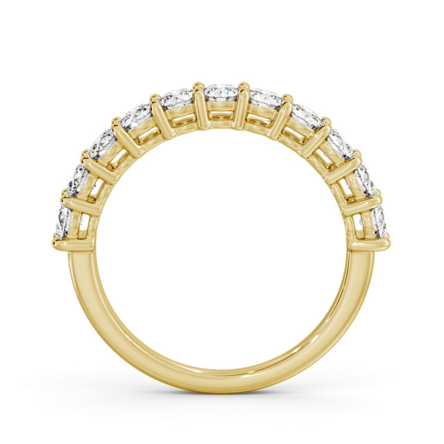 Half Eternity Round Diamond Ring 9K Yellow Gold - Aldington HE2_YG_UP