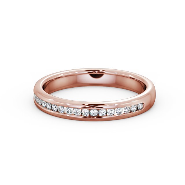 Half Eternity Round Diamond Ring 9K Rose Gold - Darcy HE30_RG_FLAT