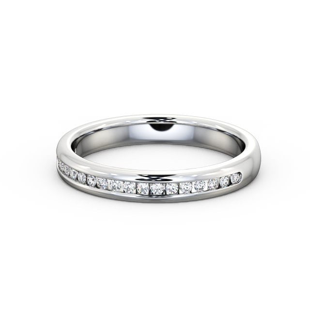 Half Eternity Round Diamond Ring 9K White Gold - Darcy HE30_WG_FLAT