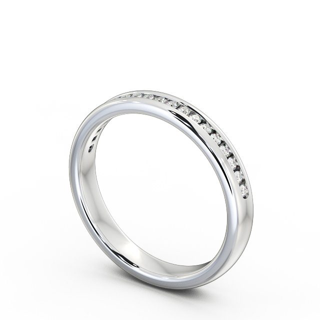 Half Eternity Round Diamond Ring Platinum - Darcy HE30_WG_SIDE