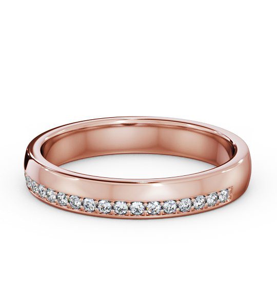 Half Eternity Round Diamond Offset Channel Wedding Ring Ring 18K Rose Gold HE31_RG_THUMB2 