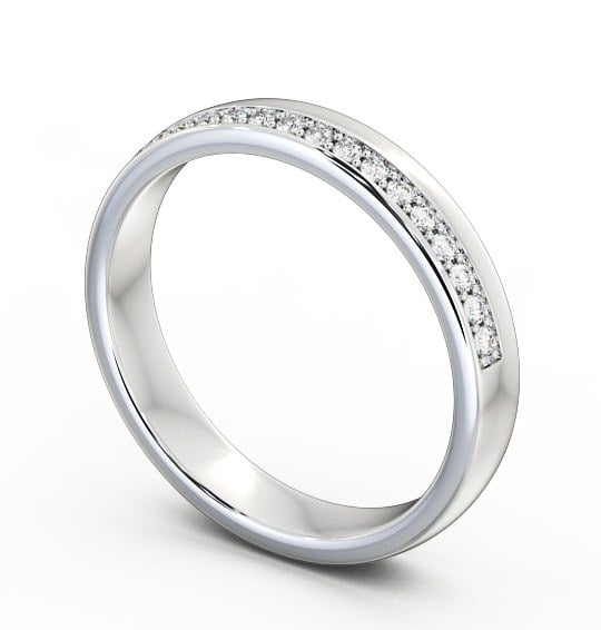  Half Eternity Round Diamond Ring Platinum - Luna HE31_WG_THUMB1 