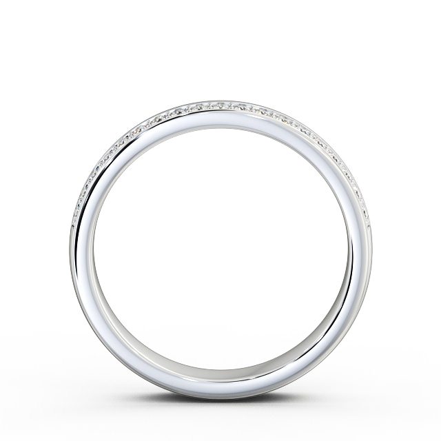 Half Eternity Round Diamond Ring 18K White Gold - Luna HE31_WG_UP