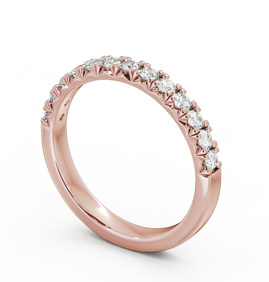 Half Eternity Round Diamond Fish Tail Setting Style Ring 18K Rose Gold HE32_RG_THUMB1 