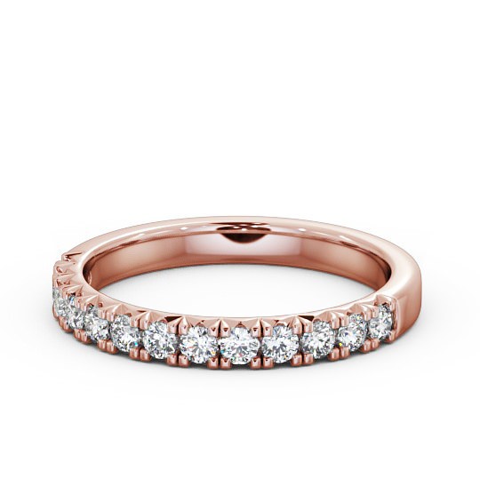  Half Eternity Round Diamond Ring 9K Rose Gold - Lorella HE32_RG_THUMB2 
