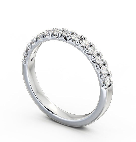  Half Eternity Round Diamond Ring Platinum - Lorella HE32_WG_THUMB1 