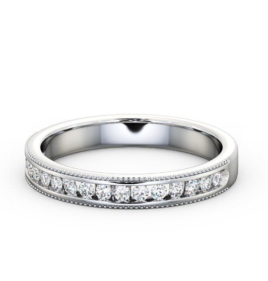  Vintage Half Eternity Round Diamond Ring Platinum - Miriam HE33_WG_THUMB2 