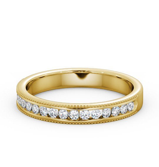  Vintage Half Eternity Round Diamond Ring 9K Yellow Gold - Miriam HE33_YG_THUMB2 
