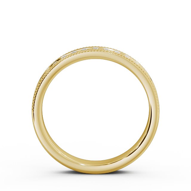 Vintage Half Eternity Round Diamond Ring 9K Yellow Gold - Miriam HE33_YG_UP