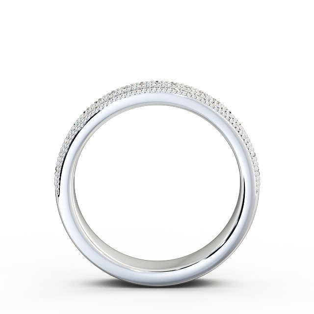 Vintage Half Eternity Round Diamond Ring 9K White Gold - Scarlett HE34_WG_UP