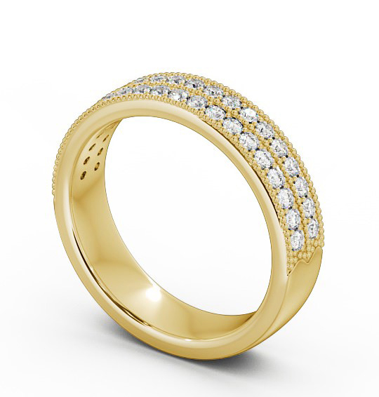  Vintage Half Eternity Round Diamond Ring 9K Yellow Gold - Scarlett HE34_YG_THUMB1 