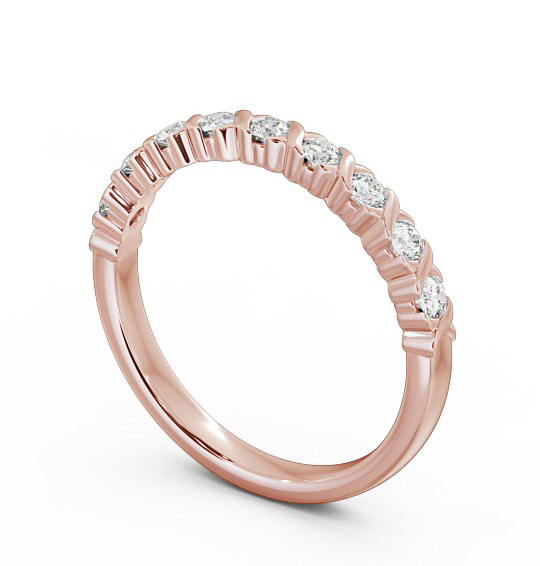 Half Eternity Round Diamond Elegant Design Ring 18K Rose Gold HE35_RG_THUMB1