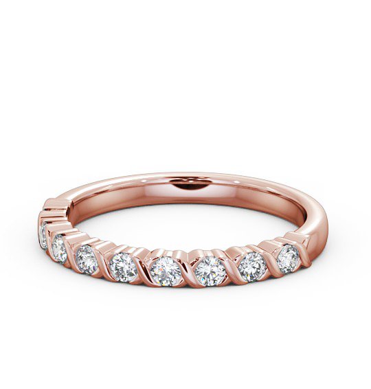 Half Eternity Round Diamond Elegant Design Ring 18K Rose Gold HE35_RG_THUMB2 