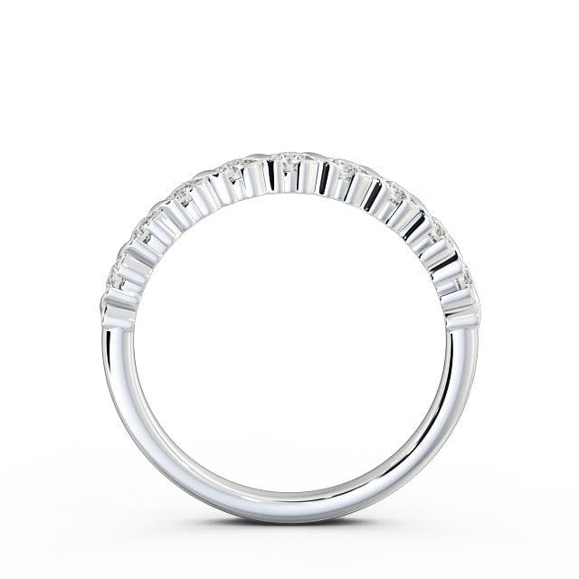 Half Eternity Round Diamond Ring 18K White Gold - Amina HE35_WG_UP