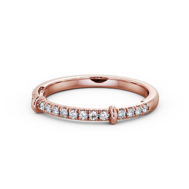 Half Eternity Round Diamond Ring 18K Rose Gold - Cecile HE36_RG_FLAT