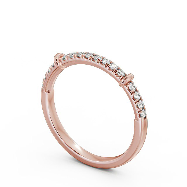 Half Eternity Round Diamond Ring 18K Rose Gold - Cecile HE36_RG_SIDE