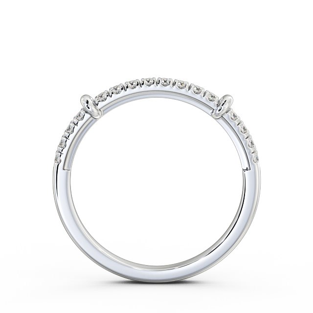 Half Eternity Round Diamond Ring 18K White Gold - Cecile HE36_WG_UP