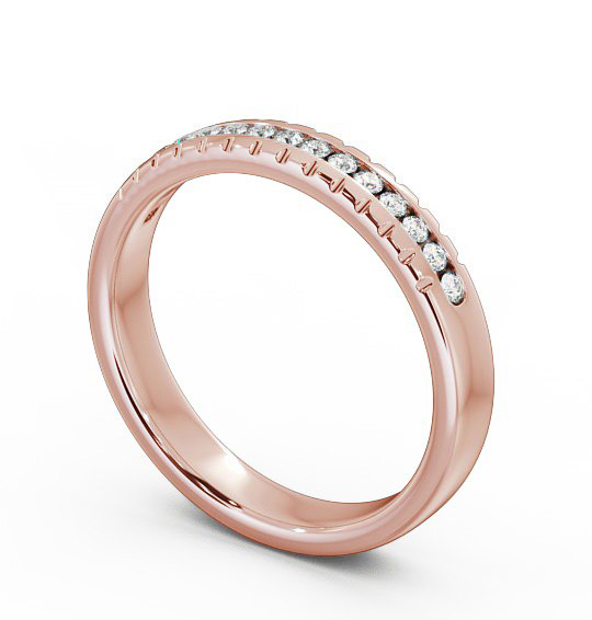 Half Eternity Round Diamond Channel Set Ring 18K Rose Gold HE39_RG_THUMB1