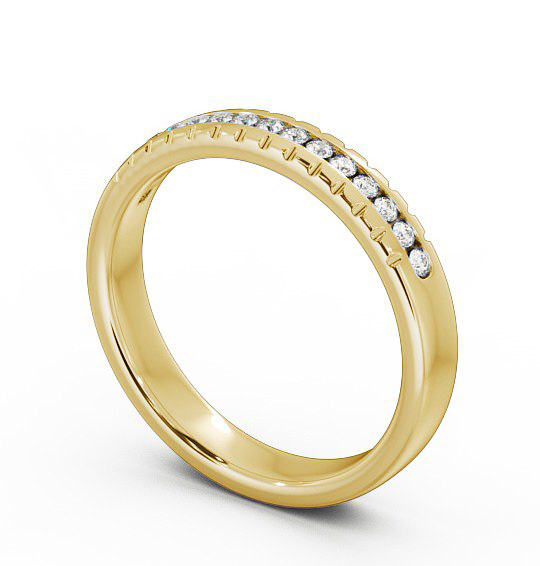 Half Eternity Round Diamond Channel Set Ring 9K Yellow Gold HE39_YG_THUMB1