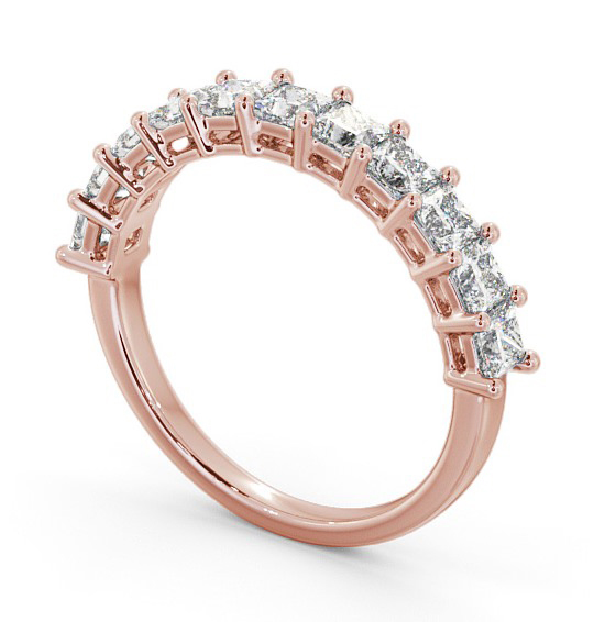 Half Eternity Princess Diamond Prong Set Ring 9K Rose Gold HE3_RG_THUMB1 