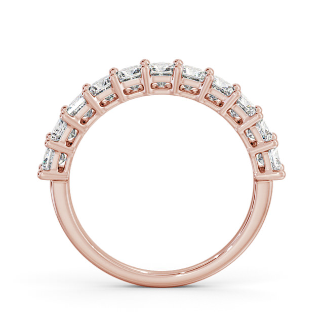 Half Eternity Princess Diamond Ring 9K Rose Gold - Bela HE3_RG_UP