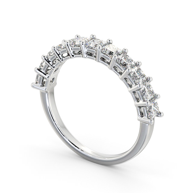 Half Eternity Princess Diamond Ring 18K White Gold - Bela HE3_WG_SIDE