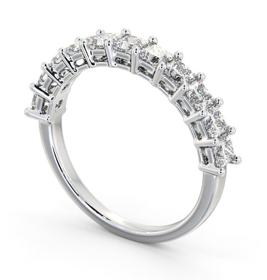 Half Eternity Princess Diamond Prong Set Ring 9K White Gold HE3_WG_THUMB1 