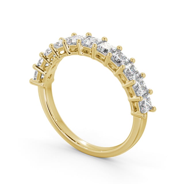 Half Eternity Princess Diamond Ring 9K Yellow Gold - Bela HE3_YG_SIDE