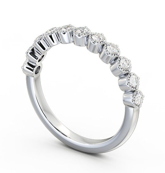  Half Eternity Round Diamond Ring Platinum - Sabrine HE41_WG_THUMB1 
