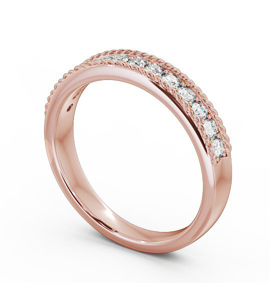 Half Eternity Round Diamond Rope design Ring 18K Rose Gold HE42_RG_THUMB1